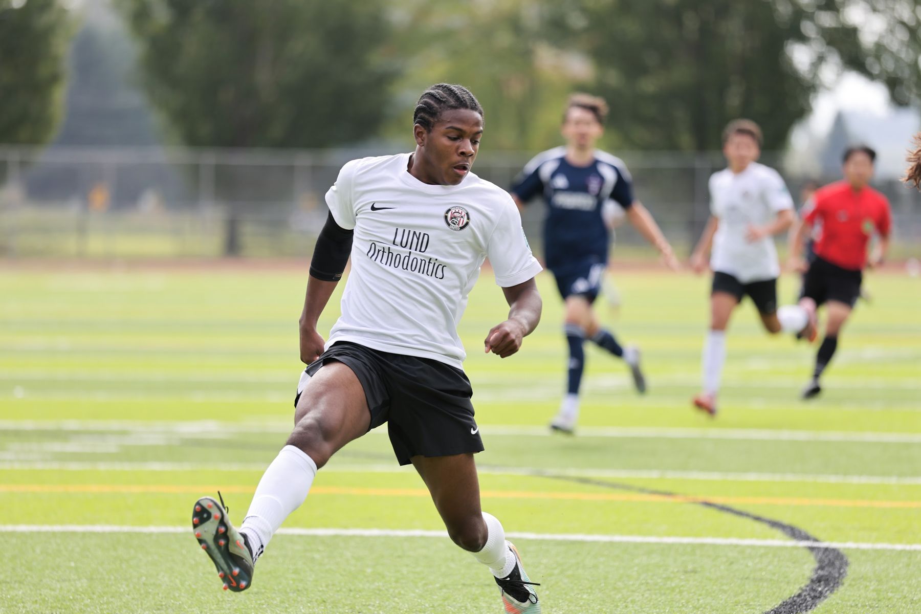 Jacob Anders, #19 centerback, playing for Snohomish United ECNL